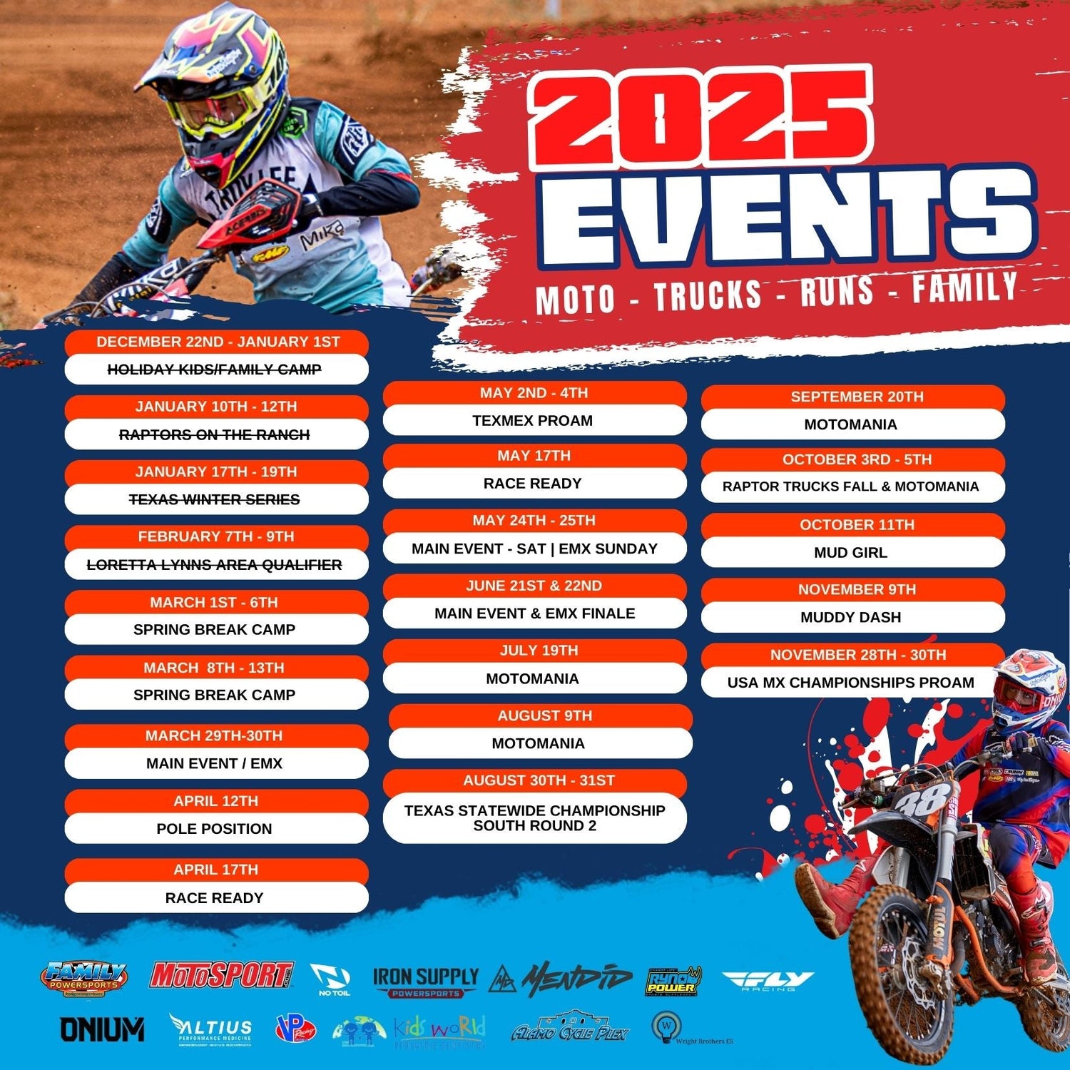 Upcoming Motocross & Community Events