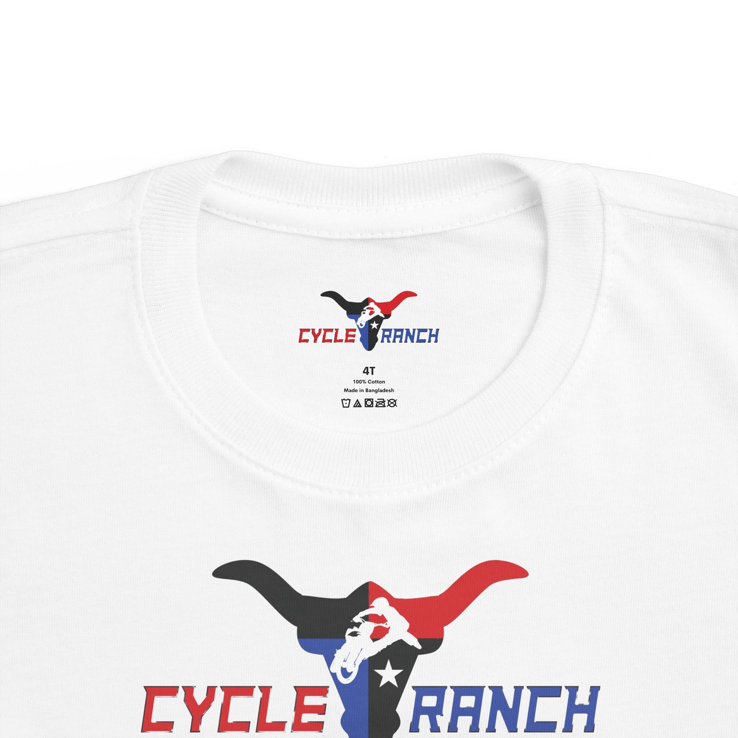 TODDLERS MOTO TEE WITH LARGE CYCLE RANCH LOGO