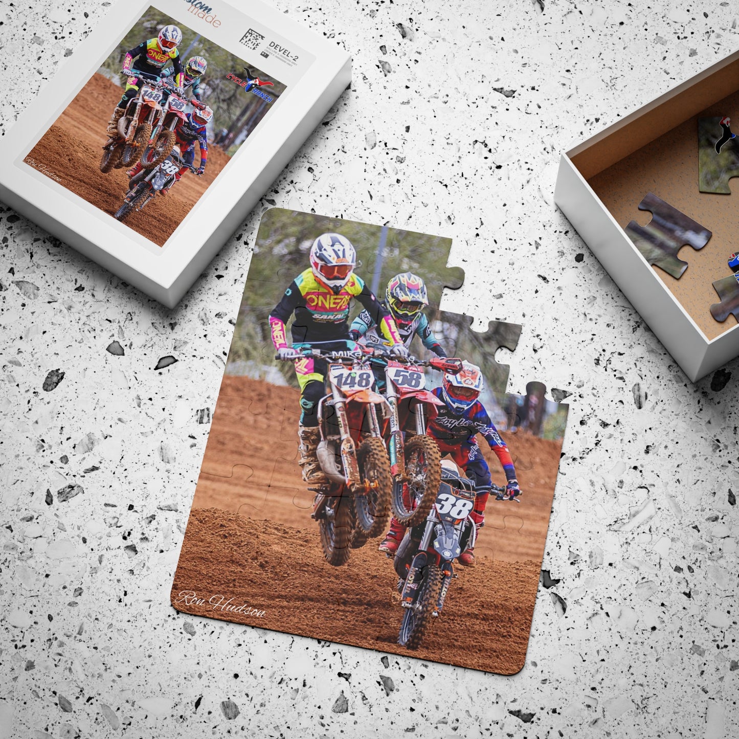 Motocross Kids' Puzzle, 30-Piece, by Ron Hudson