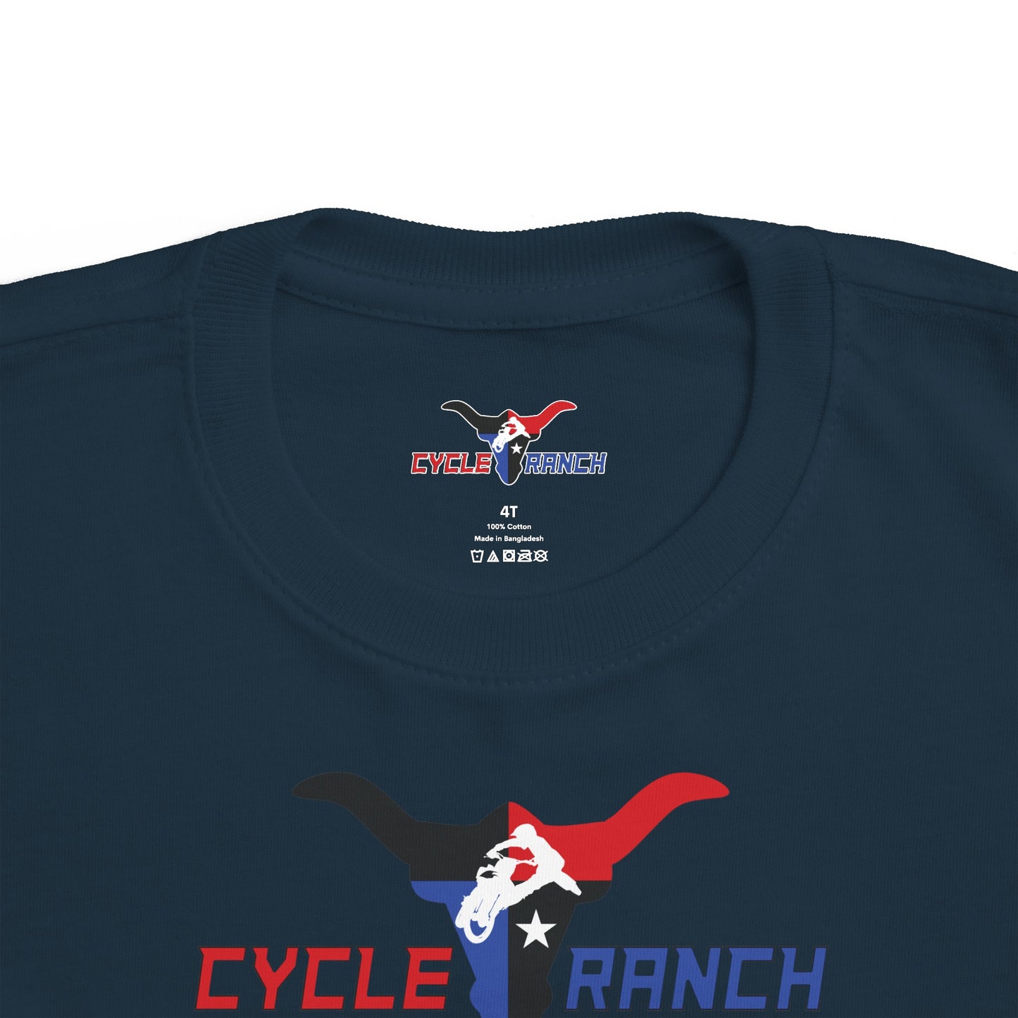 TODDLERS MOTO TEE WITH LARGE CYCLE RANCH LOGO