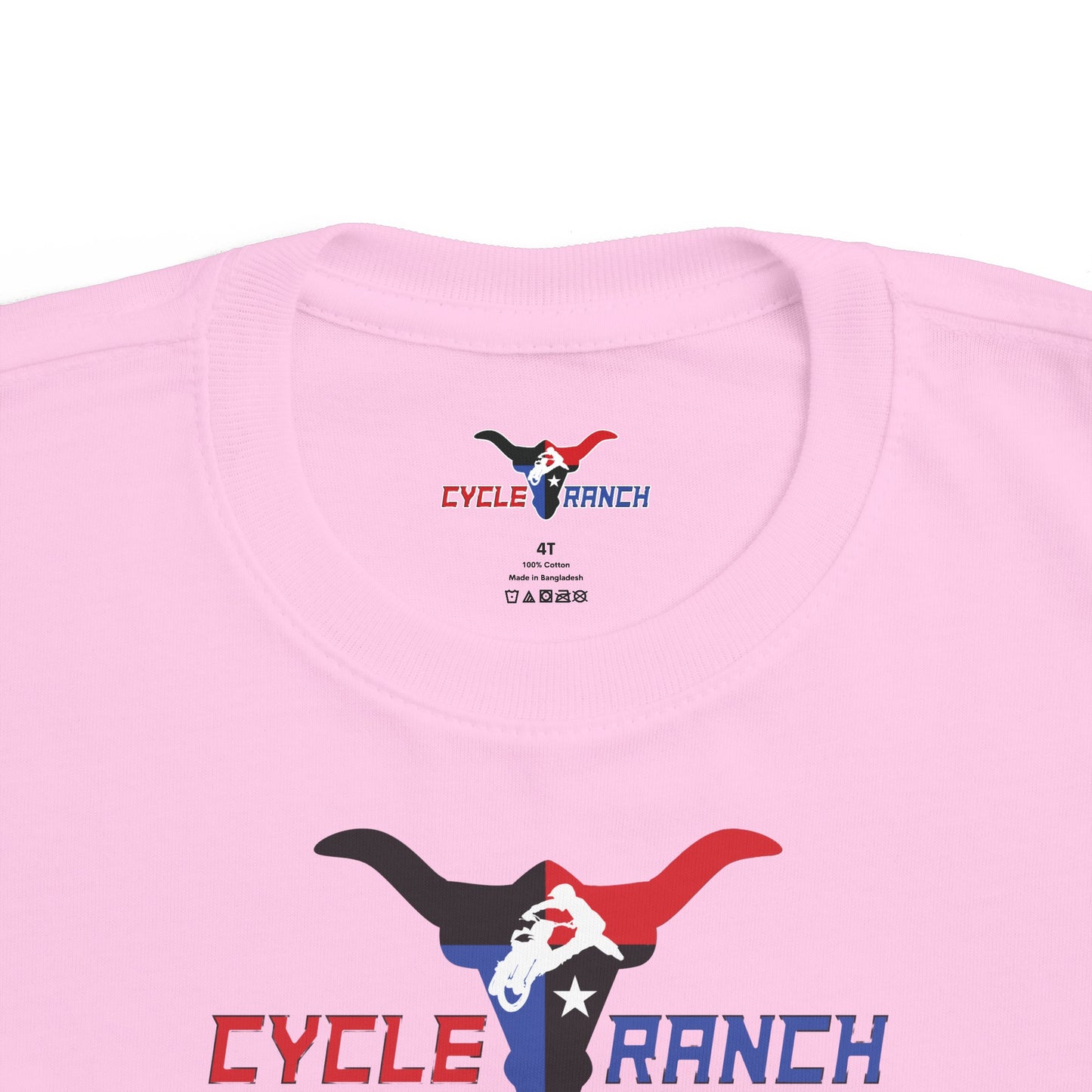 TODDLERS MOTO TEE WITH LARGE CYCLE RANCH LOGO