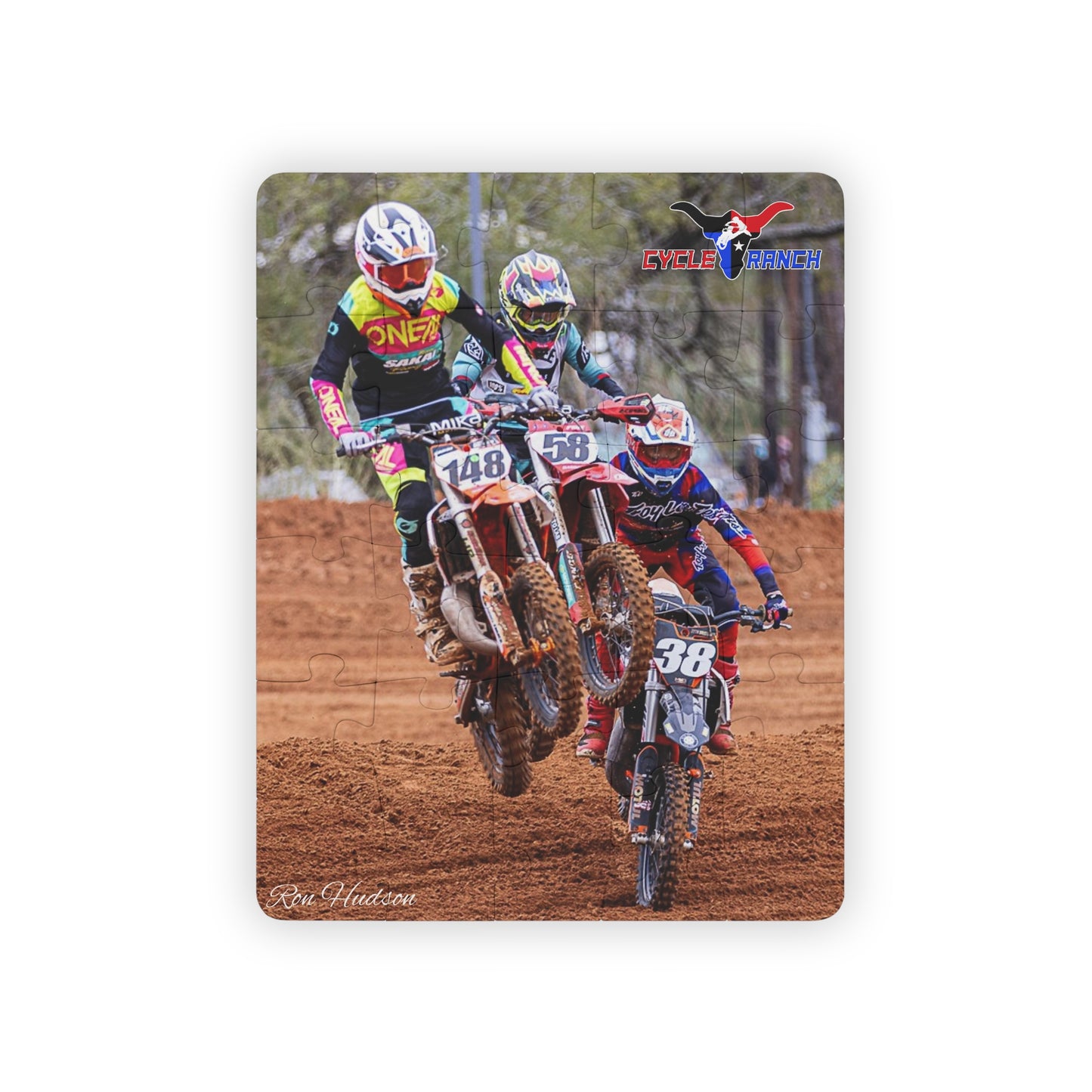 Motocross Kids' Puzzle, 30-Piece, by Ron Hudson