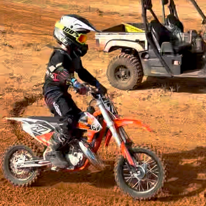 50cc ktm kid jumping