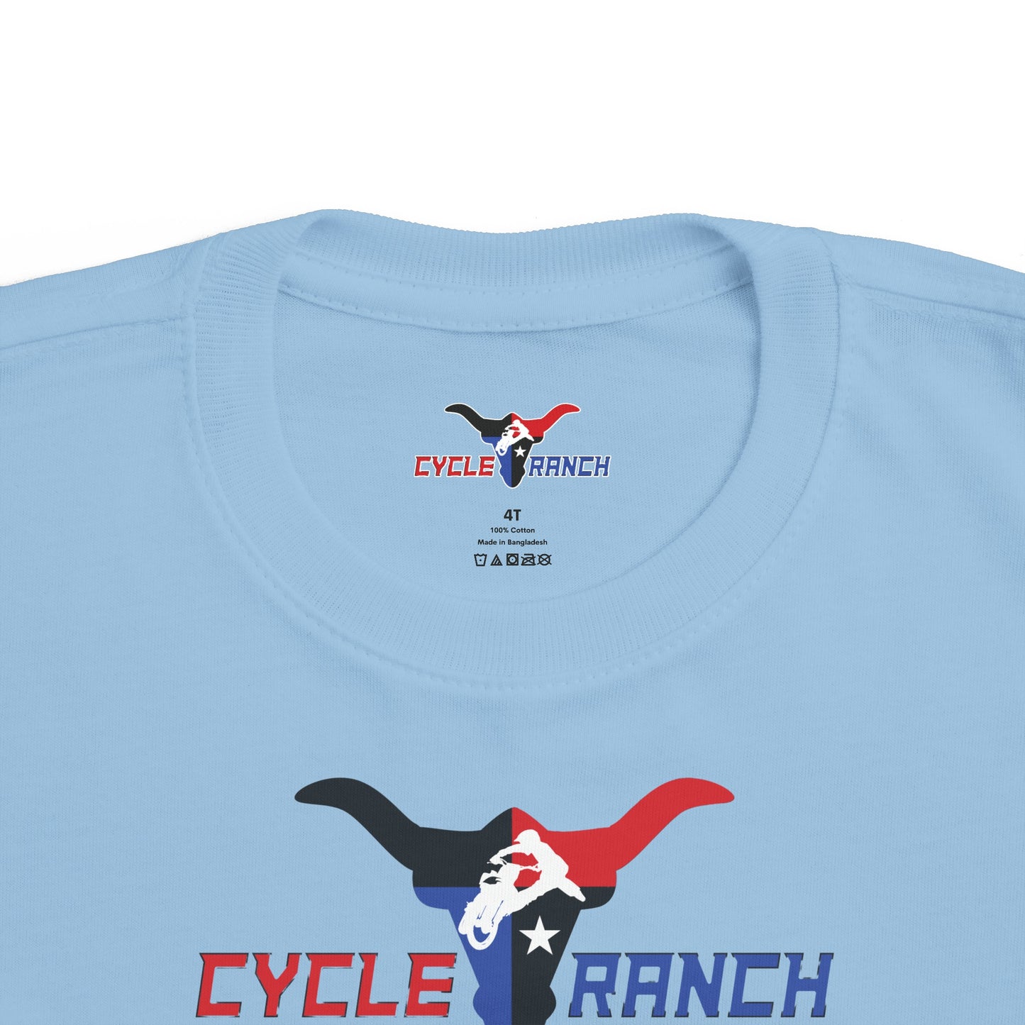 TODDLERS MOTO TEE WITH LARGE CYCLE RANCH LOGO