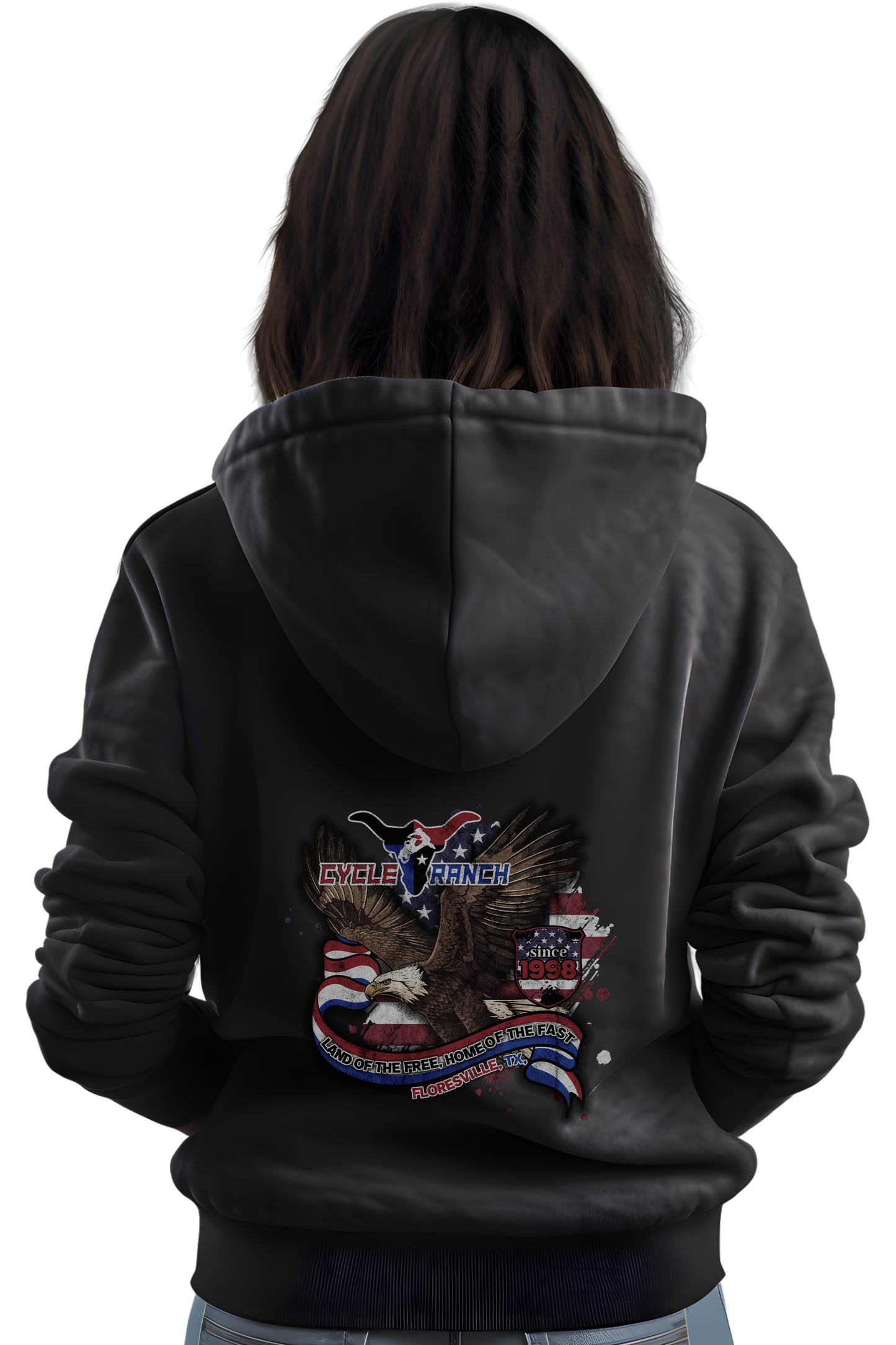 PATRIOTIC HOODIE - LAND OF THE FREE, HOME OF THE FAST
