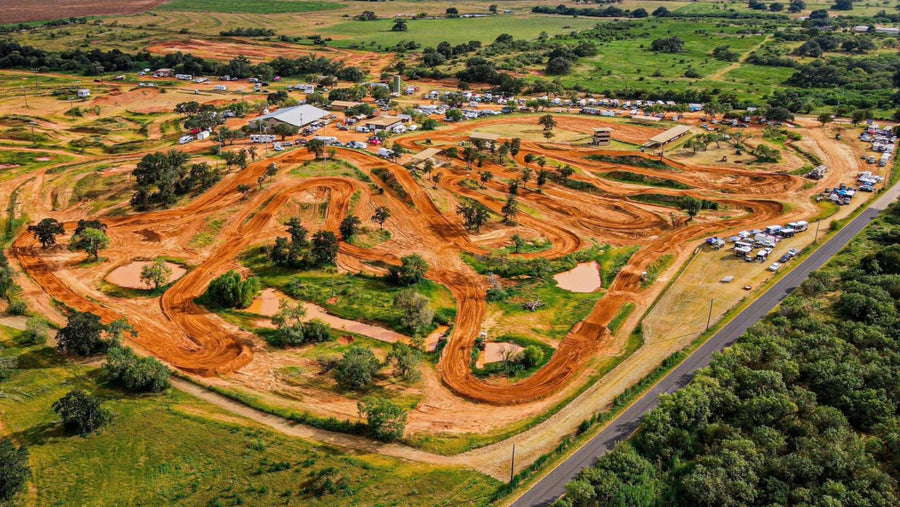 Aerial view of the Cycle Ranch tracks