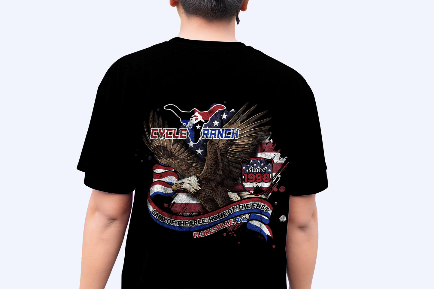 PATRIOTIC DIRT BIKE TEE SHIRT | LAND OF THE FREE, HOME OF THE FAST | TEE