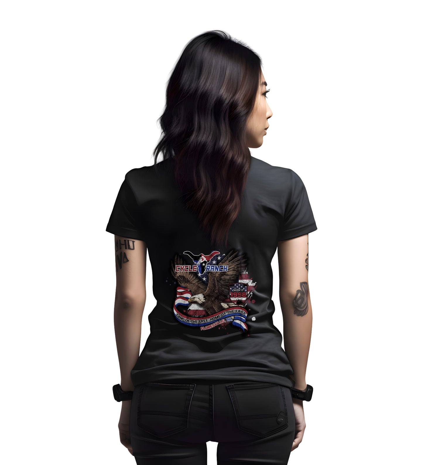 PATRIOTIC DIRT BIKE TEE SHIRT | LAND OF THE FREE, HOME OF THE FAST | TEE