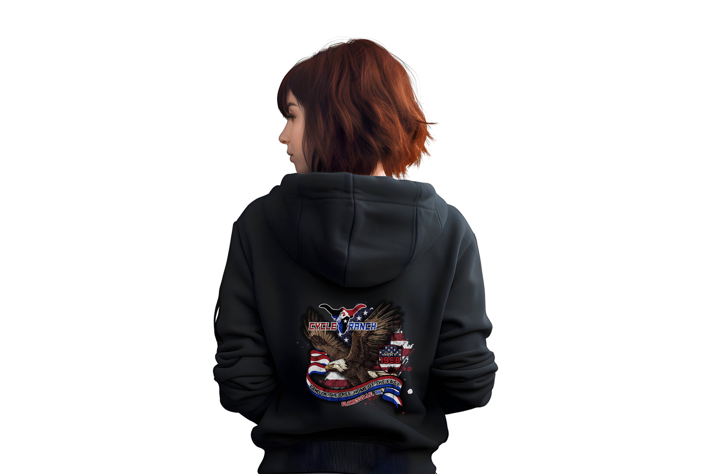 PATRIOTIC HOODIE - LAND OF THE FREE, HOME OF THE FAST