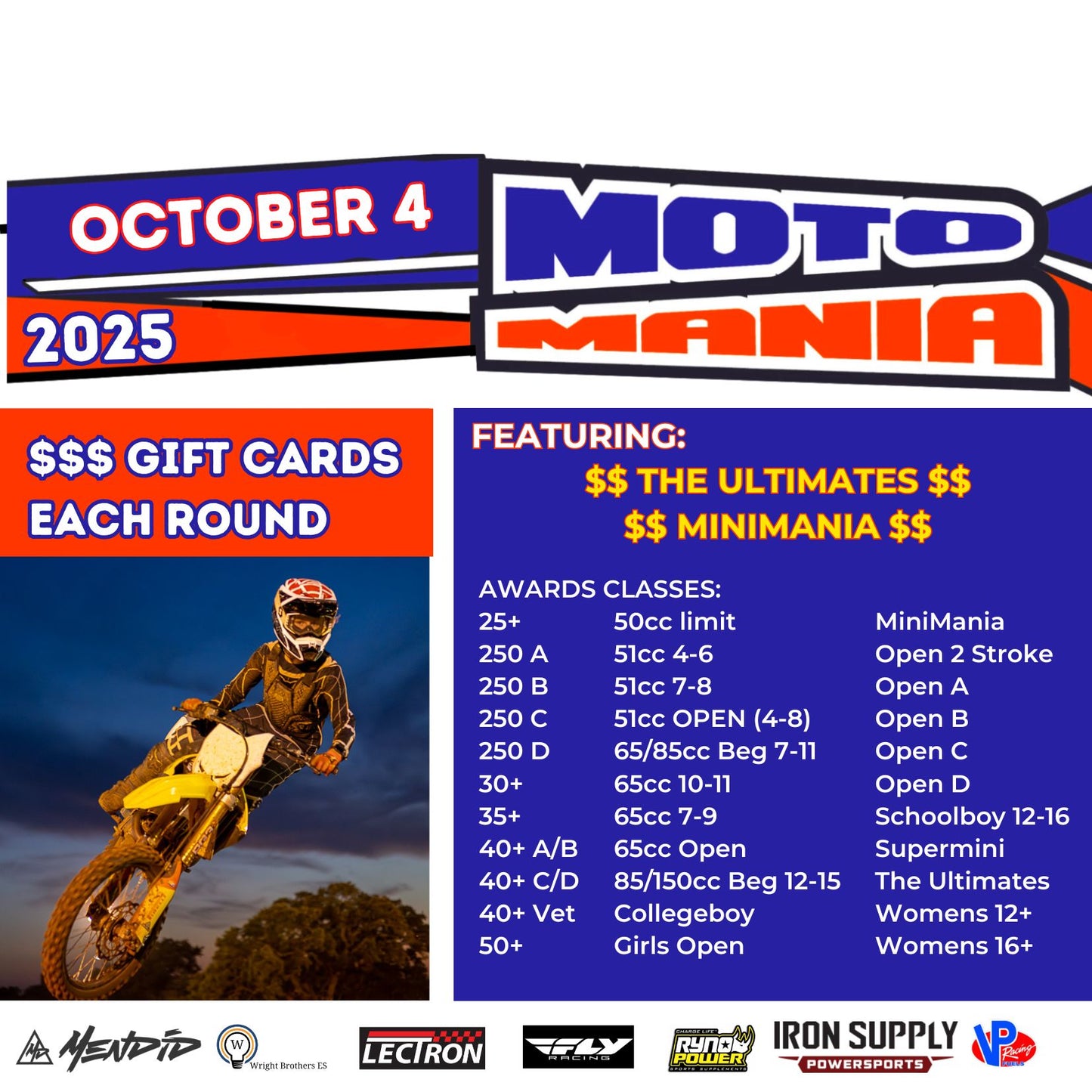 MOTOMANIA | ADMISSION & TICKETS | SATURDAY NIGHT MX RACING 2025