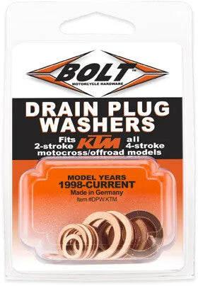 OIL CHANGE CRUSH & COPPER WASHERS FOR DIRT BIKES | BOLT