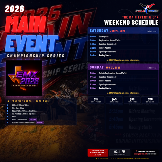 MAIN EVENT NIGHT SUPERCROSS RACING EMX MOTOCROSS RACING | GENERAL ADMISSION & PRACTICE PASSES