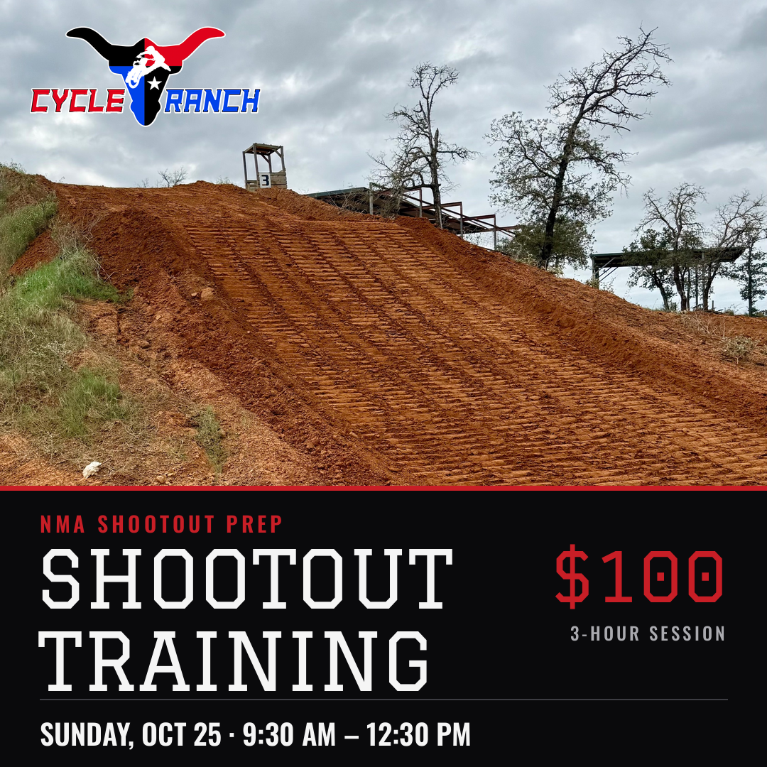 NMA Shootout Training — Sunday Oct 25, 9:30 AM to 12:30 PM, $100, at Cycle Ranch