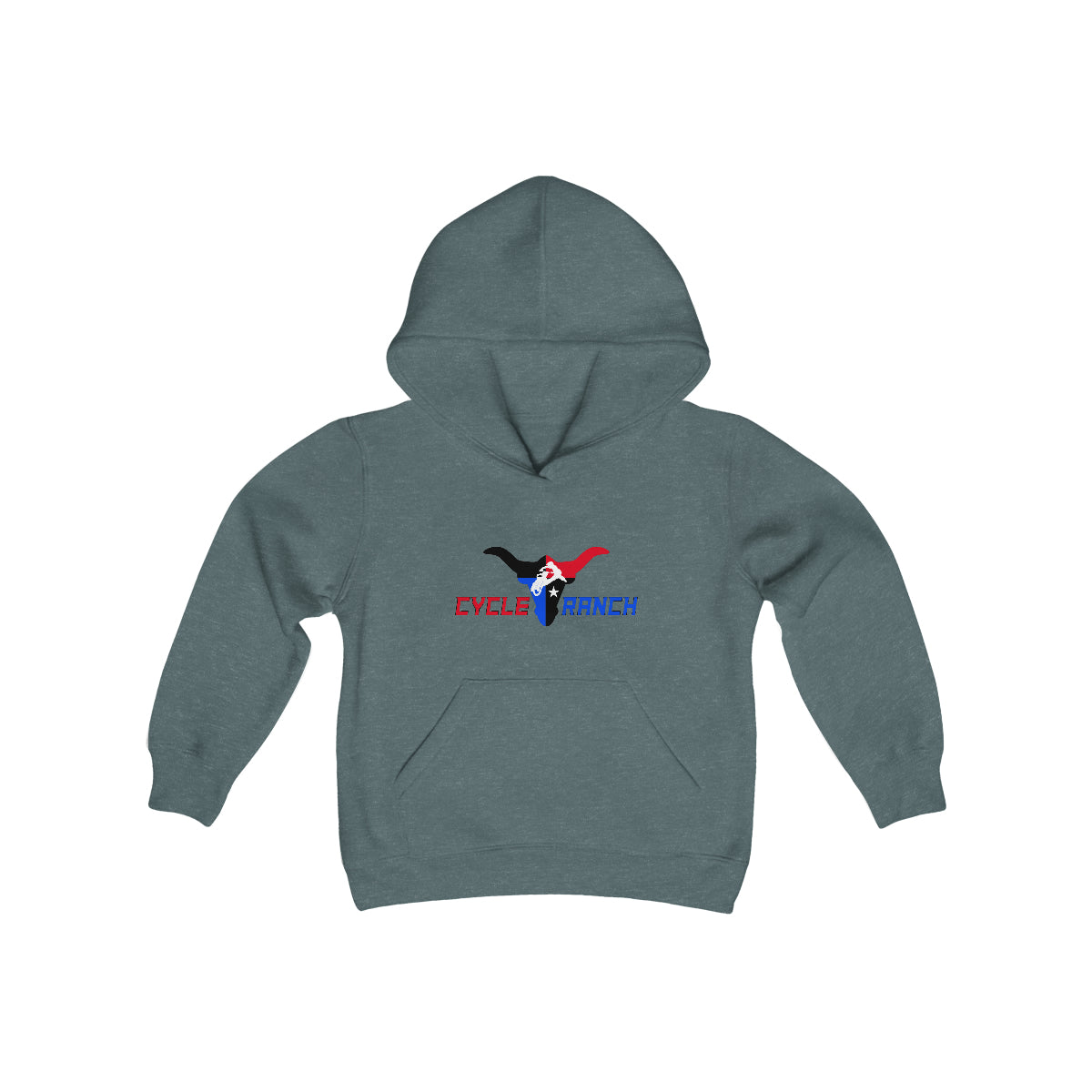 CYCLE RANCH YOUTH HOODIE - HEAVY BLEND