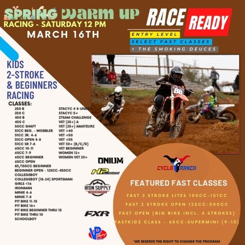 RACE READY | Race Entry | 3/16/24 - Cycle Ranch