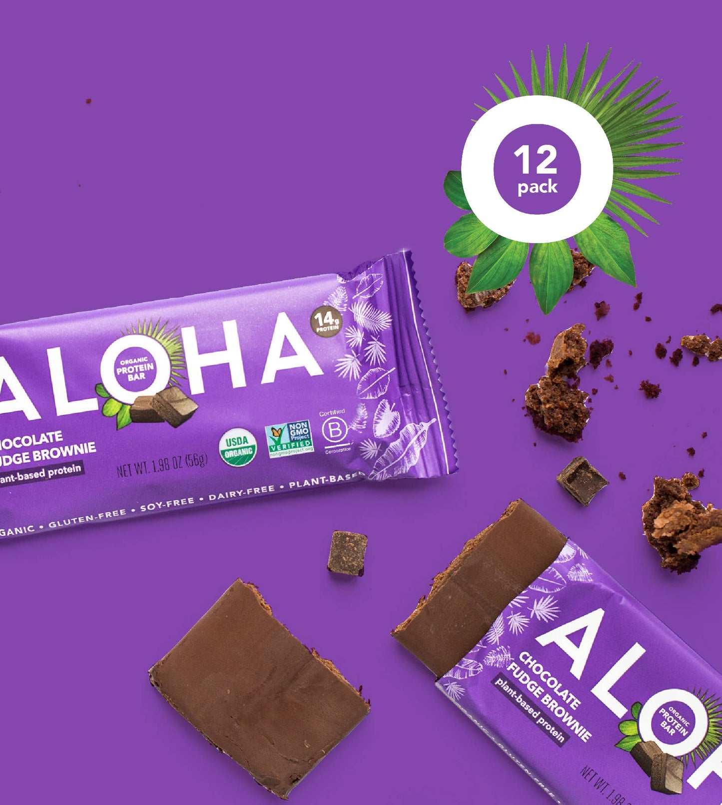 Chocolate Fudge Brownie Protein Bar | ALOHA