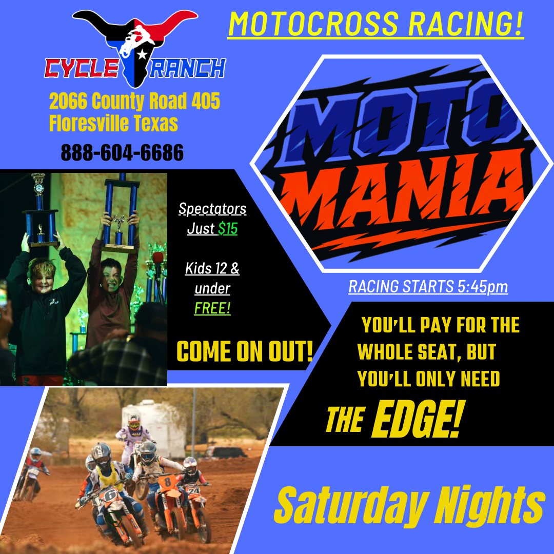 MOTOMANIA | ADMISSION & TICKETS | SATURDAY NIGHT MX RACING 2026