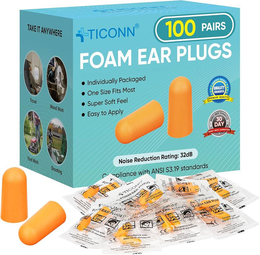 FOAM EAR PLUGS - 1 PAIR