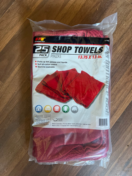 SHOP TOWELS - 25 PACK