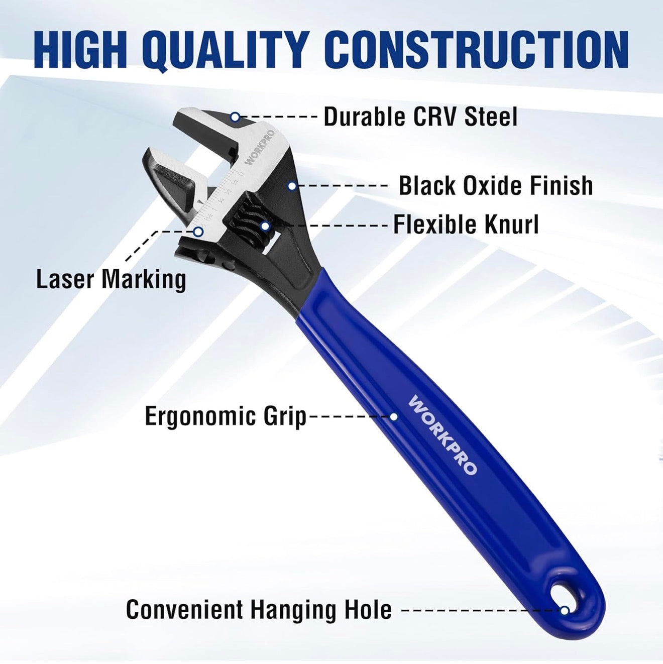 LARGE 12” CRESCENT WRENCH | WORKPRO