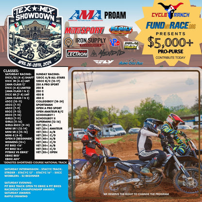 TexMex Showdown - Daily Riding  & Admission May 2nd-4th