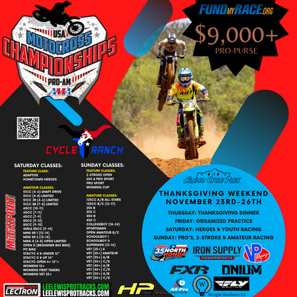 USA MX CHAMPIONSHIPS Admission & Ticketing - $5000+ PURSE - 11/26-12/1