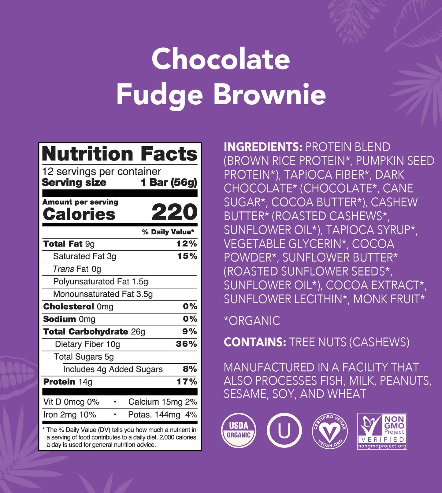 Chocolate Fudge Brownie Protein Bar | ALOHA
