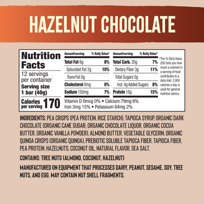 Mezcla Hazelnut Chocolate Protein Bar
