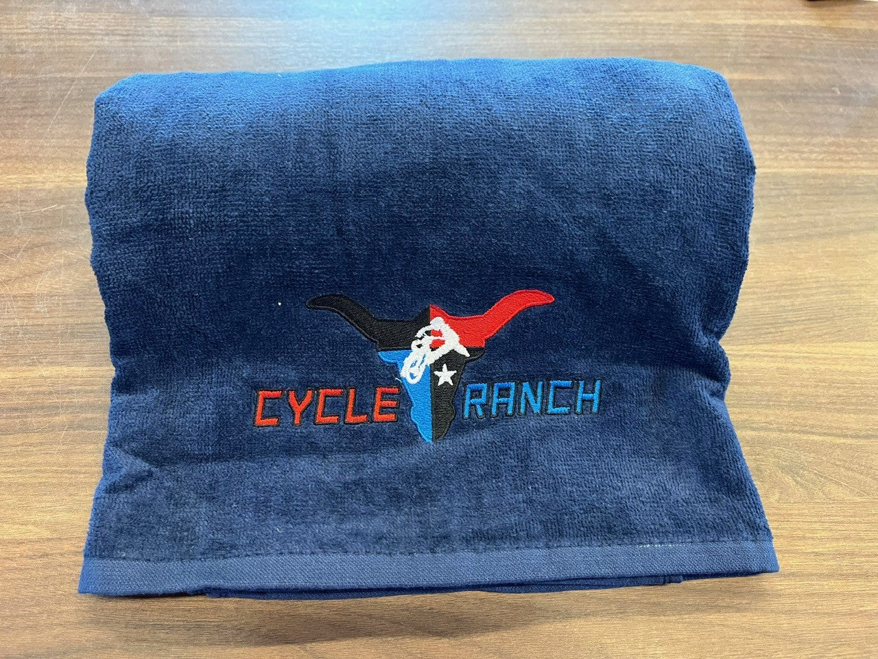 TOWEL | BLUE | CYCLE RANCH LOGO