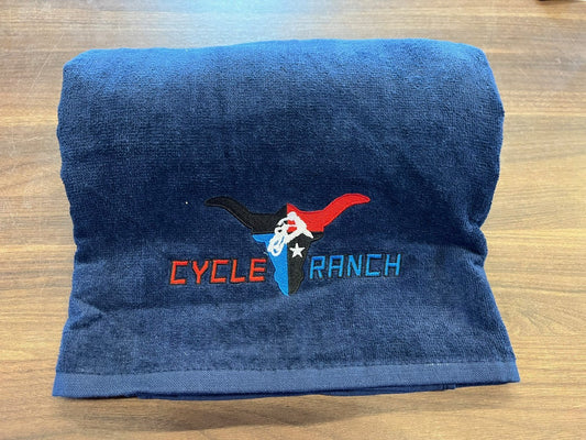 TOWEL | BLUE | CYCLE RANCH LOGO